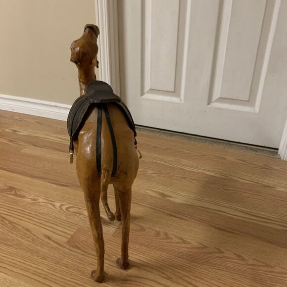 3 Moroccan Handcrafted Leather Camel Set Small Medium and Large - Picture 6 of 10